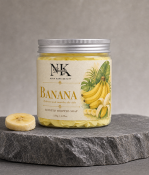 Organic Banana Whipped Soap - Nina Kane Jewellery
