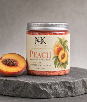 Organic Peach Whipped Soap - Nina Kane Jewellery