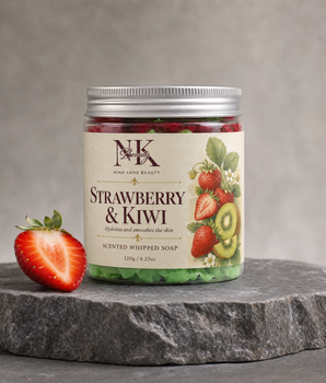 Organic Strawberry & Kiwi Whipped Soap - Nina Kane Jewellery