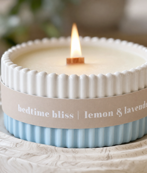 Bedtime Bliss Lemon & Lavender Soy Wax Candle - Nina Kane Jewellery