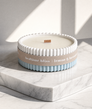 Bedtime Bliss Lemon & Lavender Soy Wax Candle - Nina Kane Jewellery