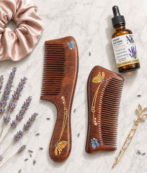 Sandalwood Butterfly Comb Set - LIMITED EDITION - Nina Kane Jewellery