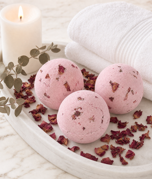 Rose & Petals Luxury Bath Bomb - Nina Kane Jewellery