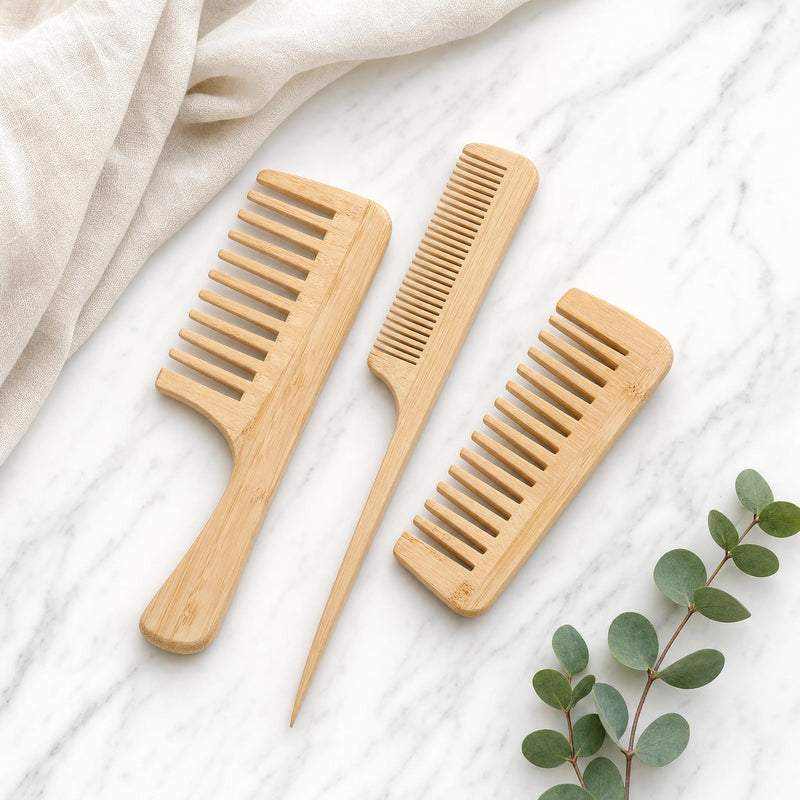Handmade Bamboo Anti-Static Comb Set