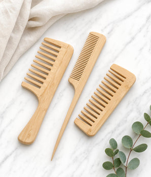Handmade Bamboo Anti-Static Comb Set - Nina Kane Jewellery