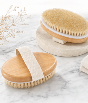 Natural Boar Bristle Body Brush - Nina Kane Jewellery