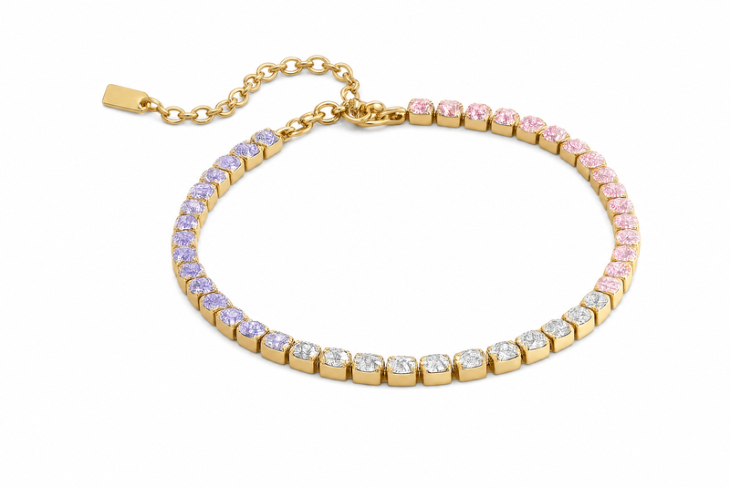 The Rainbow Gradient Tennis Bracelet