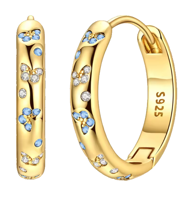 The Bluebell Butterfly Hoops