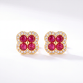 The Luxe Clover Stud Earrings view 1