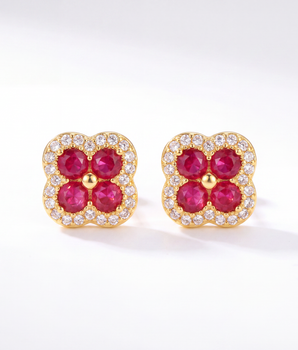 The Luxe Clover Stud Earrings