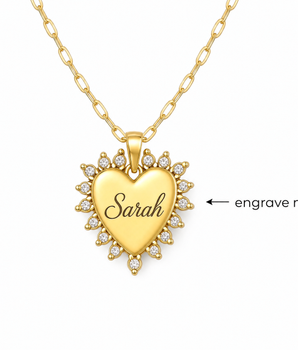 The Love Note Engravable Heart Necklace