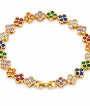 The Rainbow Clover Tennis Bracelets