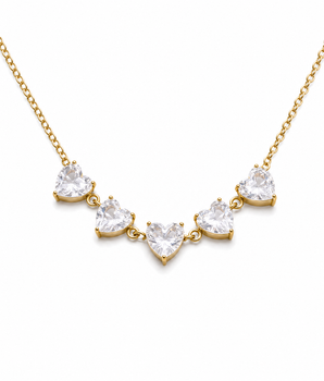 The Delphine Five Heart Necklace