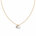 Leandra Pearl and Diamond Necklace view 1