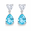The Sisi Blue Crystal Earrings view 1