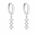 The Etta Triple Drop Huggie Hoops view 2