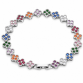 The Rainbow Clover Tennis Bracelets view 6