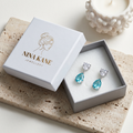 The Sisi Blue Crystal Earrings view 5