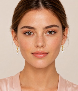 Le Papillon Pearl Hoops