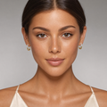 Mila Two Tone Huggie Hoops view 2