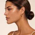 Mila Two Tone Huggie Hoops view 5