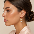 Le Papillon Pearl Hoops view 5