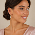 Le Papillon Pearl Hoops view 3