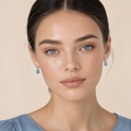 The Sisi Blue Crystal Earrings view 2