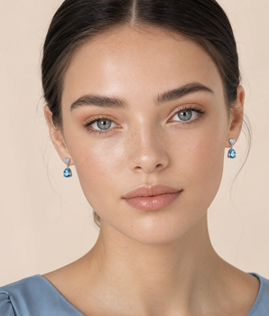 The Sisi Blue Crystal Earrings