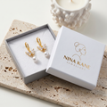 Le Papillon Pearl Hoops view 6