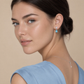The Sisi Blue Crystal Earrings view 3