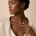 Leandra Pearl and Diamond Necklace view 3
