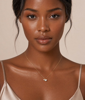 Leandra Pearl and Diamond Necklace