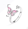 The Pink Butterfly Spinner Ring view 1