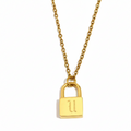 Signature Lock Initial Necklace view 25