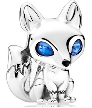 The Blue Eyed Fox Charm / Alloy - Nina Kane Jewellery