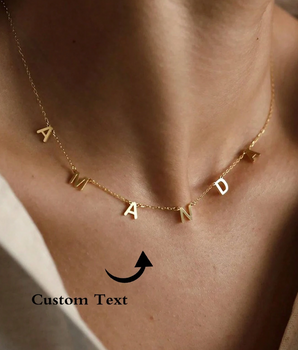 Olga Dainty Personalised Name Necklace / 18k Gold Plated - Nina Kane Jewellery