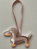 Sausage Dog Leather Bag Charms / Leather view 3