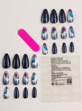 Blue Marble Pattern Press on Nails / 24 Pack view 4