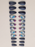 Blue Marble Pattern Press on Nails / 24 Pack view 2