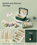 Forest Green Jewellery Case / Leather view 4