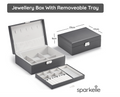 Luxury 2 in 1 Slate Gray Jewelery Case / Leather view 3