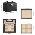 Luxury 3 Tier Jewellery Case / Leather view 7