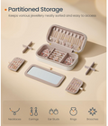White Quilted Jewellery Travel Case / Leather view 2