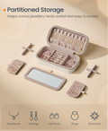 White Quilted Jewellery Travel Case / Leather view 4