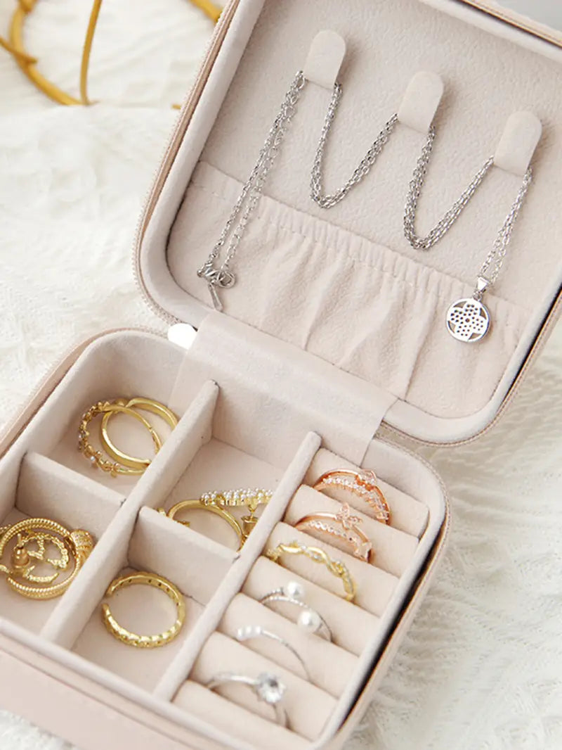 Travel Jewellery Cases - Pearly Pink