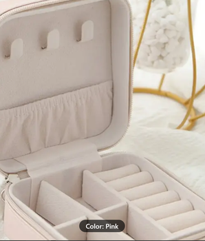 Travel Jewellery Boxes - Pearly Pink - Nina Kane Jewellery