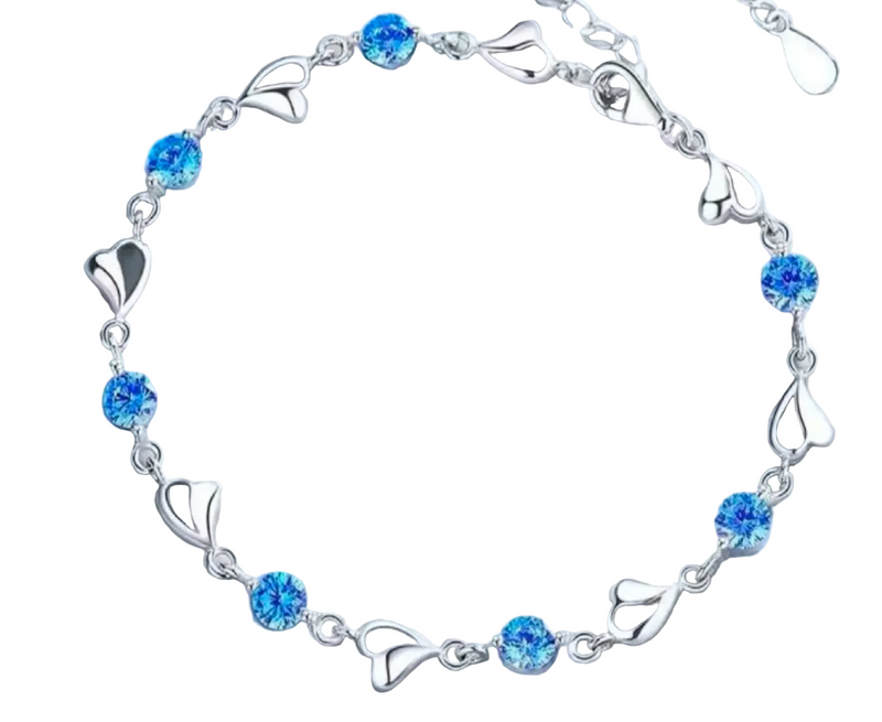 Hazel Blue Heart Bracelet