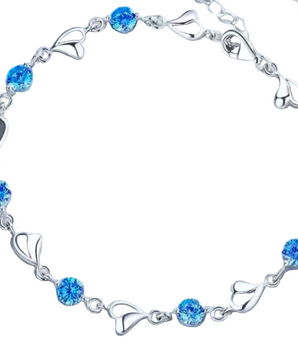 Hazel Blue Heart Bracelet - Nina Kane Jewellery