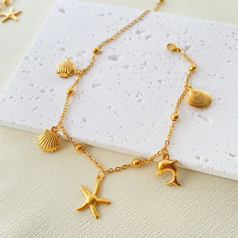 Marine Charm Bracelet / Stainless Steel